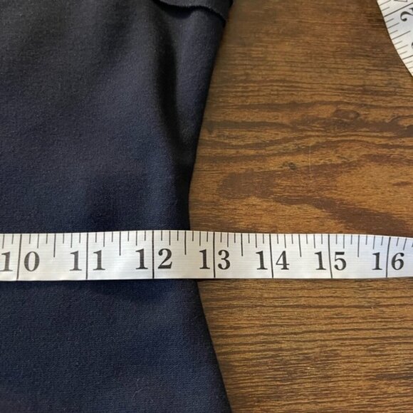 Diane Von Furstenberg DVF Plateau Bee Dress 2 Navy Blue work office date sheath - Picture 9 of 11